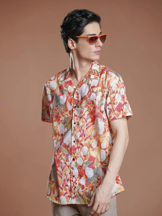 Multi Color Printed Resort Collar Shirt (CSP-320)