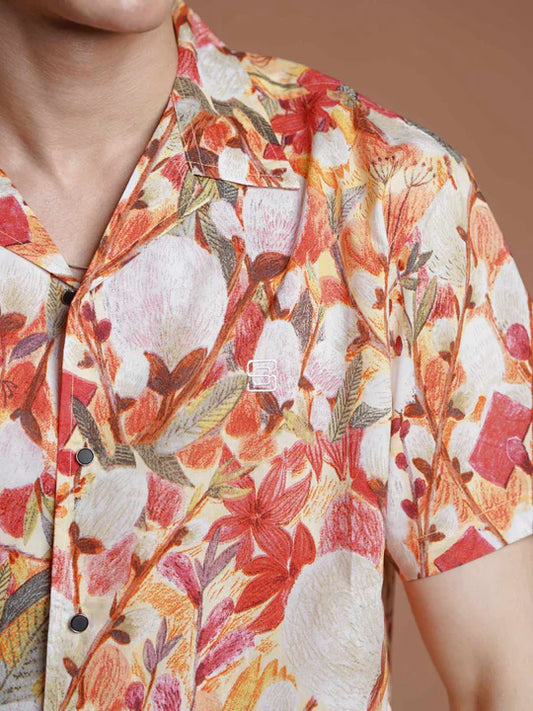 Multi Color Printed Resort Collar Shirt (CSP-320)