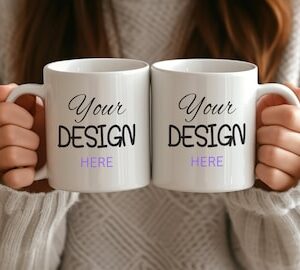 Customized Mugs Black & White