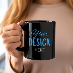 Customized Mugs Black & White